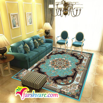 Blue Carpet At Home Decoration