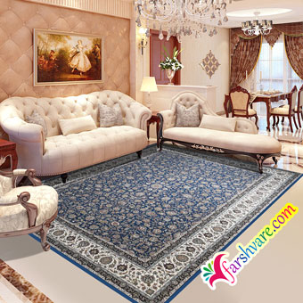 Dark Blue Carpet Persian Carpet At Home Decoration