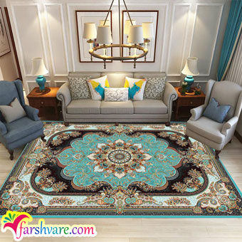 Iranian Persian Blue Carpet At Home Decoration