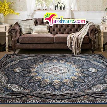 Persian Acrylic Carpet Dark Blue Carpet In Decoration