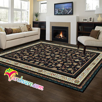 Persian Black Carpet At Home Decoration