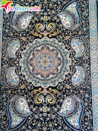 Sample Of Woven Carpet Of Iran Persian Black Carpet