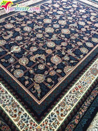 فرش کاشان جدید فرش ماشینی طرح کرشمه بافته شده