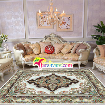 Iranian Persian carpet of Setareh design cream carpet at home decoration