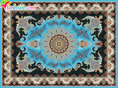 Iranian blue carpet of Niayesh design