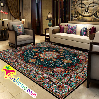 Iranian carpet of Mehrnoosh design Persian black carpet at home decoration