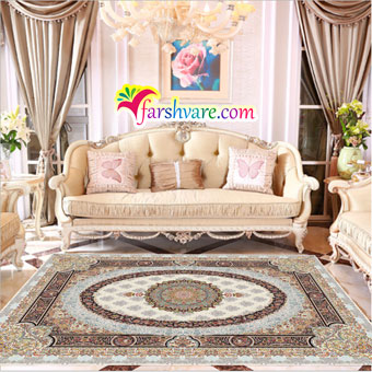 Iranian cream carpet of Florence design Persian carpet at home decoration