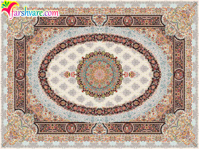 Iranian cream carpet of Florence design