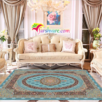 Persian blue carpet of Florence design at home decoration