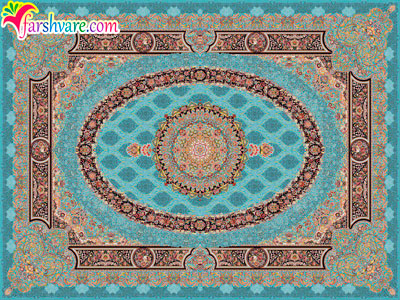 Persian blue carpet of Florence design