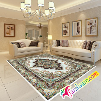 Persian carpet of Setareh design cream carpet at home decoration