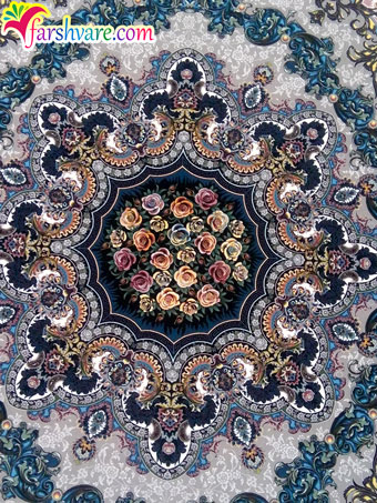 Sample Of Woven Persian Iranian Carpet with Ilia Design