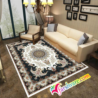Cream carpet of Iran Persian carpet of Niayesh in home decoration