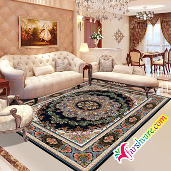 black carpet of Iran Persian carpet of Ilia at home decoration