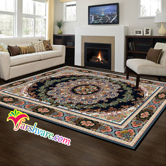black carpet of Iran Persian carpet of Ilia in home decoration