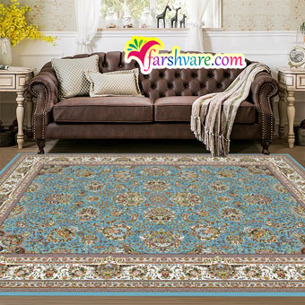 Iranian Persian blue carpet of Yashar at home decoration