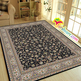 Iranian carpet for house with black color at decoration