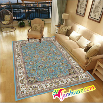 Oriental blue carpet at home decoration