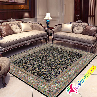 Persian carpet for house at decoration 700 reeds black carpet of Star design