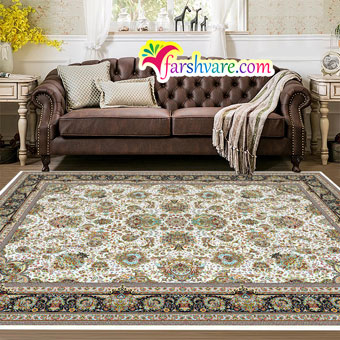 Persian carpet of cream color at home decoration