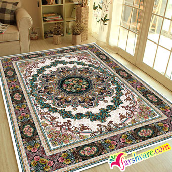 Persian home cream carpet of Ilia design at home decoration