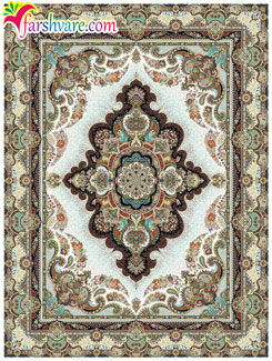 Persian carpet of Setareh design , oriental carpet , Iranian cream carpet