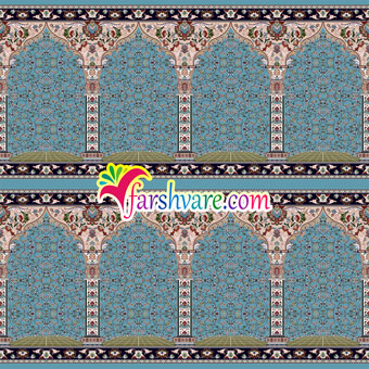 فروش سجاده فرش سجاده ای مسجدی با رنگ زمینه آبی