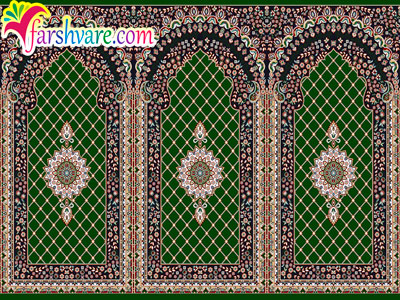 الیاف پنبه در بافت فرش سجاده ای برای مسجد