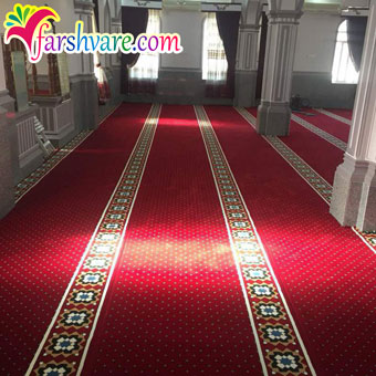 نمونه سجاده فرش تشریفاتی مسجد قرمز