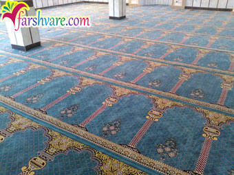 نمونه‌ی فرش شده‌ی سجاده فرش مسجد محرابی طرح خضرا
