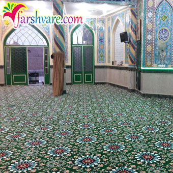 نمونه بافته شده فرش سجاده تشریفاتی مسجد